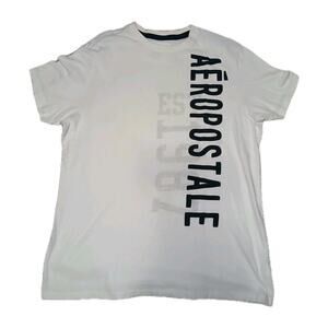 Aeropostale Men’s XL White Graphic Single Stitch T-Shirt‎ Casual Streetwear Y2K